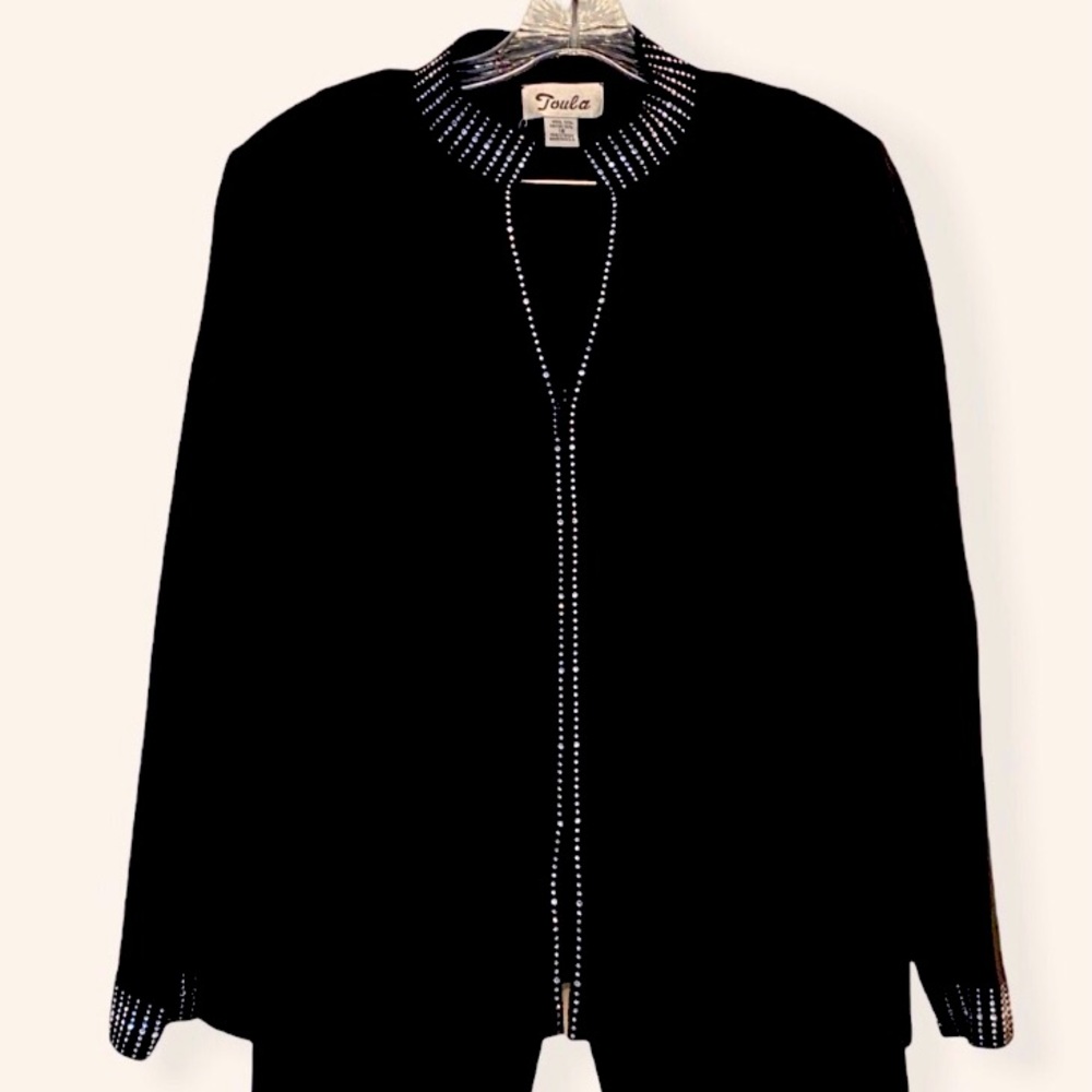 Toula Luxury Jacket & Pants Knit Suit Sz 18